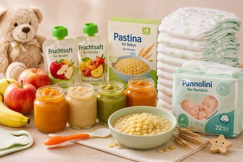 baby produkte babynahrung brei pastina windeln fruchtsaft kinder premium