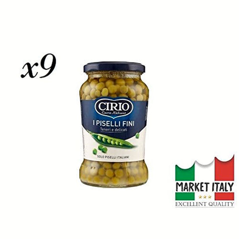 Cirio Erbsen Fini zart und zarte kultiviert in Italien ( ) 9 x 370g Original italienisch