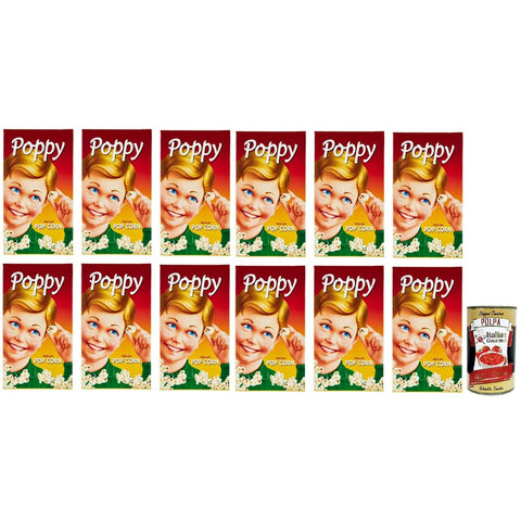 12 Select POPPY Popcorn 12 Select POPPY Popcornmais 250gr Original italienisch inkl. Italian Gourmet Polpa 400g 8006280060019