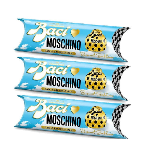 3x Baci Perugina Moschino Biscuit Sublime (3 Stück pro Röhre)