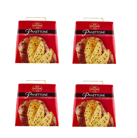 4x Bistefani Panettone ricco di uvetta e canditi reich an Rosinen und kandierten Früchten, 700 g