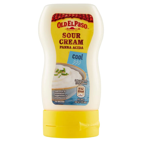 Old El Paso Panna Acida,Sauerrahm Sour Cream Sauce Würzsauce,für Aperitifs mit Mexikanischem Geschmack 230 g Squeeze italienisch Original