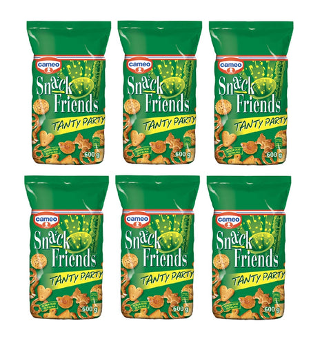 6x Cameo Snack Friends Tanty Party herzhafte Kekse als Aperitif 600 g