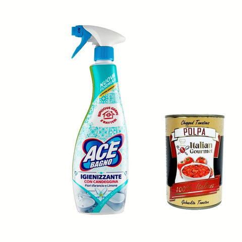 ACE Bagno, igienizzante con Candeggina, Badezimmerentfetter Entfetter Reiniger 6x550ml Original italienisch Pflege