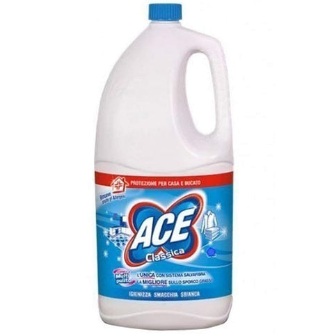 Ace Waschmaschinen Ace REINIGUNGSMITTEL FLÜSSIGKEIT WASCHMASCHINE CLASSICO ACE 4 LITER BLEICHMITTEL DOPPELT AKTION WÄSCHEREI italienisch Original 8001480021044