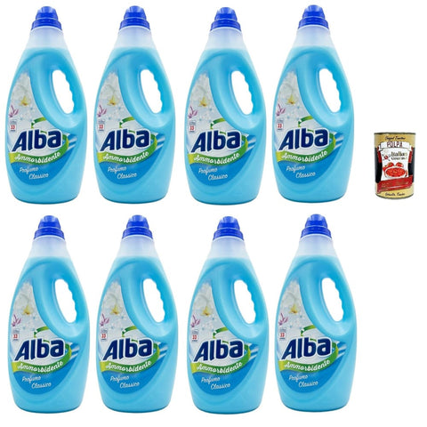 Alba Flüssiger Weichspüler Alba Ammorbidente Classic, Weichspüler, 33 Wäschen, 8x1850ml Original italienisch inkl. Italian Gourmet Polpa 400g 8032804040014