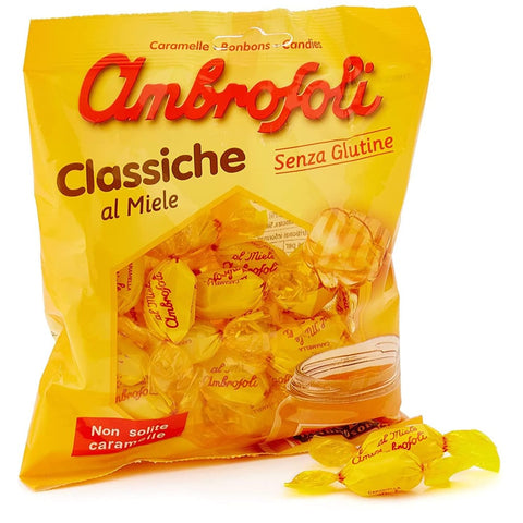 Ambrosoli Frucht- & Kräuterbonbons Ambrosoli Classic Bonbons mit Honig, 135g 6x Original italienisch 8006450089031