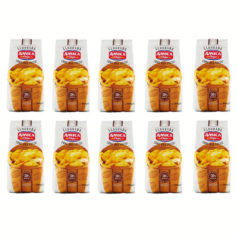 Amica Chips Amica Chips Eldorada Come una Volta Kartoffelchips dicker und knuspriger Schnitt 130g glutenfreie Kartoffel chips 10x Original italienisch 8008714000868