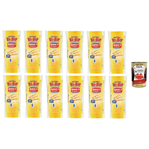 Amica chips Chips Amica chips AMICA Bi-Bip Mais-Crunchies mit Käsegeschmack 150 g 12x italienisch Original Pastasauce + kostenlos Polpa 400 g 8008714006808