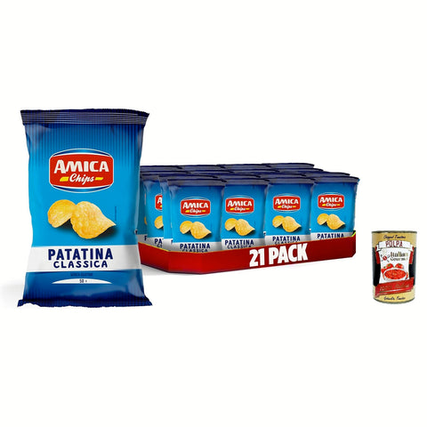 Amica chips La Patatina Classica Originale, Der originale klassische Chip 21x50g Original italienisch Snack