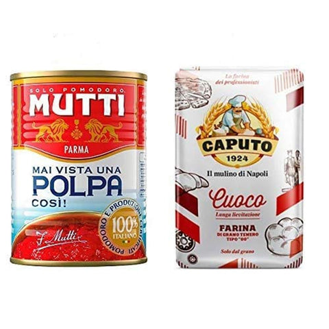 Antimo Caputo Brot Antimo Caputo Testpaket 10x Caputo Cuoco Mehl 12x Mutti Polpa Pomodoro Tomatenpulpe 1kg + 400g italienisch Original 8014601028747