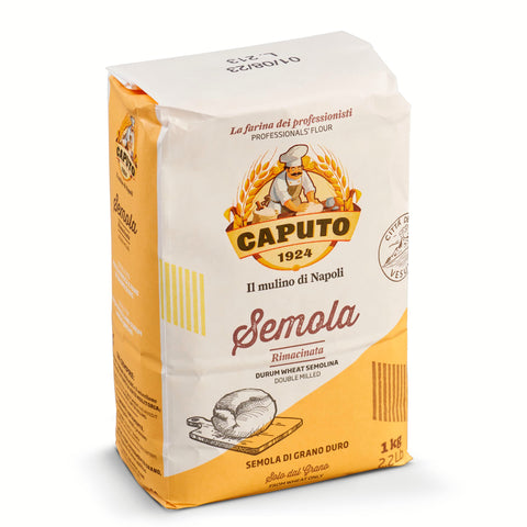 Caputo Il Mulino di Napoli Semola rimacinata di grano duro Hartweizengrieß hohe Elastizität Grieß für Pizza 20x1kg Original italienisch Pasta