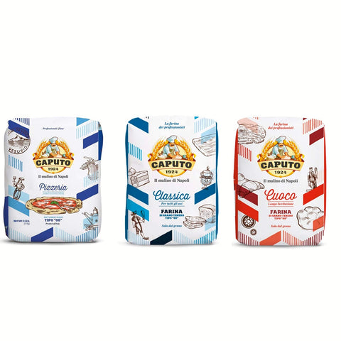 Testpaket Farina Molino Caputo Pizzeria Classica Cuoco Pizzamehl 100% italienisches Weizenmehl 3x5kg Original italienisch Zutat