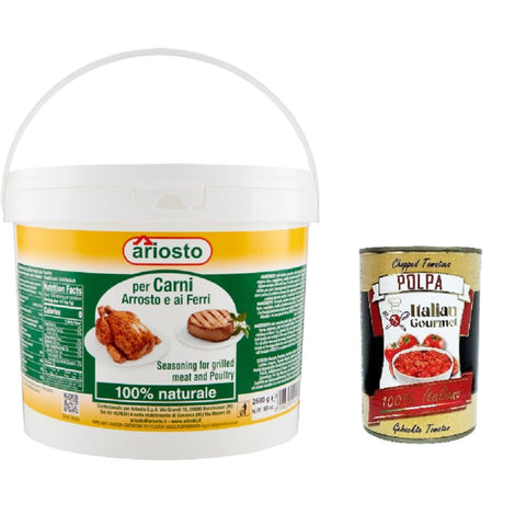 Ariosto Per Aromapulver Ariosto Per Carni Arrosto o ai Ferri für gebratenes oder gegrilltes Fleisch 2500 g italienisch Original Pastasauce + kostenlos polpa 400 g 8006390001162