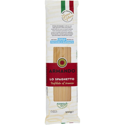 Armando Nudeln & Pasta Armando Il Grano Di Armando Lo Spaghetto Italienischer Weizen Bronze gezeichnet 100% Italienische Pasta 500g 10x Original italienisch 8005709204041