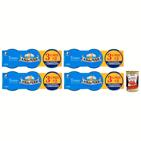 AS do Mar Gemüse AS do Mar Tonno all'Olio di Oliva,Thunfisch in Olivenöl,ideal für jedes Rezept,80 g Glas Gemüse italienisch Original 8003294960113