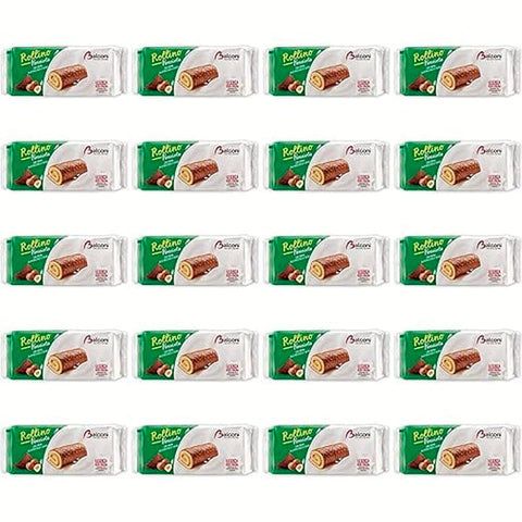 Balconi Party-Mix 20x Balconi Rollino a Nocciola Con Golosa crema alla Nocciola Haselnussbrötchen mit leckerer Haselnusscreme 222gr italienisch Original 8001585001309