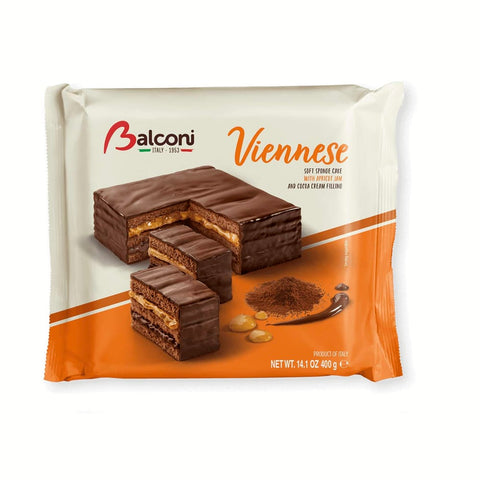 Balconi Schichtkuchen Balconi Viennese Schoko & Aprikose Torta Schokolade 400 g kuchen Vienna cake Schichtkuchen italienisch Original 8001585004188