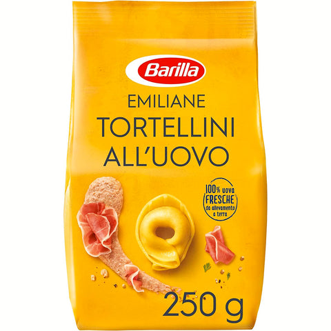 Barilla Emiliane Tortellini all'uovo mit rohem Schinken Nudeln mit ei 3x250g Original italienisch Pasta