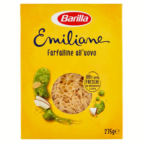 Barilla Emiliane farfalline all'uovo n. 114 Nudeln mit ei 5x 275g Original italienisch