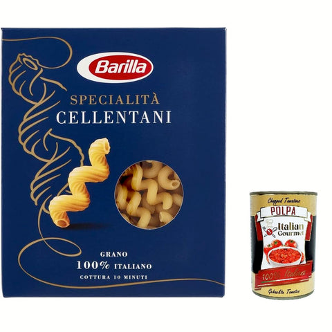 Barilla Pasta Specialità Cellentani 100% italienisch Nudeln pack 500 g 5x italienisch Original + kostenlos polpa 400 g