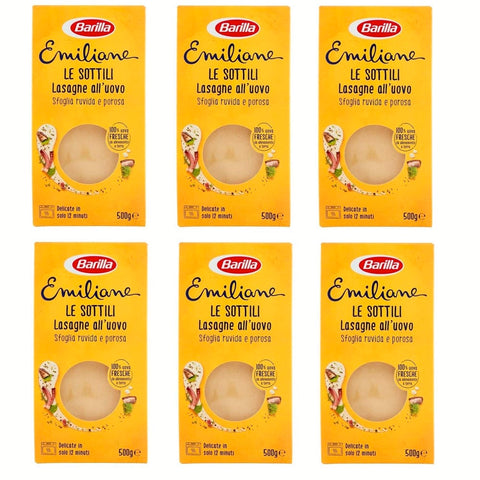 Barilla Internationale Nudeln Barilla Emiliane Lasagne "Le sottili" all'uovo Nudeln mit ei 500 g Internationale Nudeln italienisch Original 8076809543354