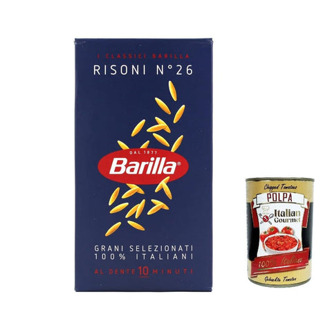 Barilla Internationale Nudeln Barilla Pasta Barilla Risoni Nr. 26 100% italienisch Nudeln pack 500 g 5x italienisch Original + kostenlos polpa 400 g 8076800315264