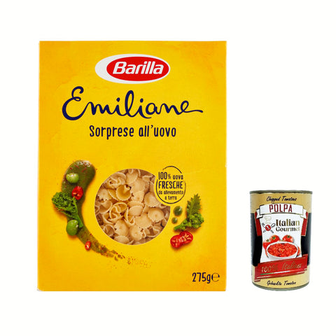 Barilla Pasta all' Uovo Le Emiliane Sorprese, Eiernudeln, Pasta mit Ei 275 g Kurze Pasta italienisch Original