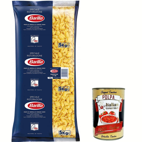 Barilla Gnocchi N°85 Speciale Ristorazione Barilla Gnocchi N°85 Catering Spezial 5 kg italienisch Original Pasta + kostenlos polpa 400 g