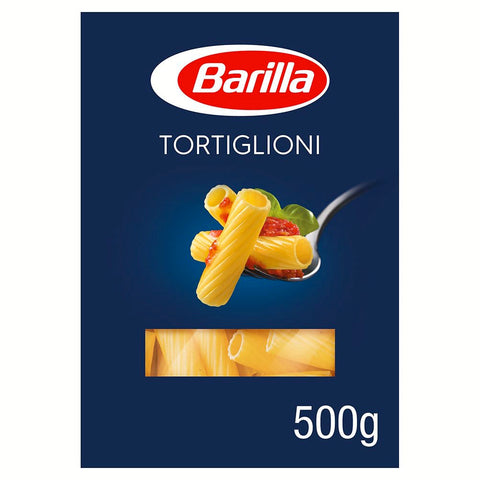 Barilla Pasta Klassische Tortiglioni n.83 aus hochwertigem Hartweizen immer al dente 12x500g Original italienisch