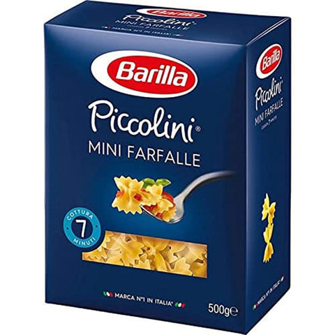 Barilla Kurze Pasta Barilla Pasta Mini Farfalle Barilla Piccolini 500G (6er-Set) Original italienisch 3701018021694
