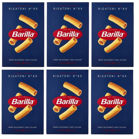 Barilla Kurze Pasta Barilla - Rigatoni n.89 6er Pack ( ) 6x500 g italienisch Original Pasta