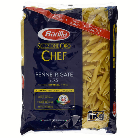 Barilla Selezione Oro Chef Penne Rigate n. 73 9er Pack ( ) 9x1 kg italienisch Original Pasta