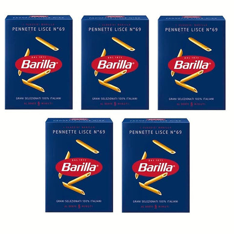 Barilla Pasta Pennette Lisce Nr. 69 Italienisch Nudeln 500g Pack 5x Original italienisch