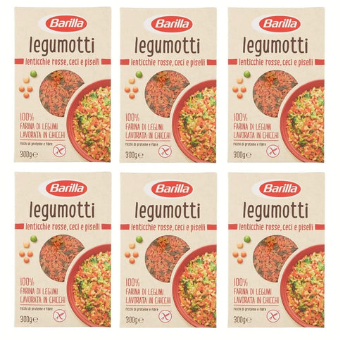 Barilla Linsen Barilla Legumotti Lenticchie Rosse Ceci e Piselli Rote Linsen, Kichererbsen und Erbsen Reich an Eiweiß und Ballaststoffen Glutenfrei 300g 6x Original italienisch 8076809573023