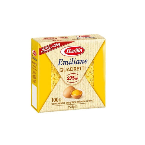 Barilla Nudelgerichte Barilla Emiliane quadretti all'uovo n. 115 Nudeln mit ei 275 g 5x italienisch Original Nudelgericht 8076809573139