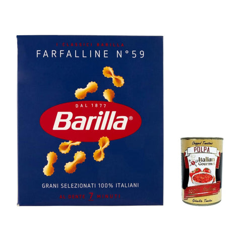 Barilla Nudelgerichte Barilla Pasta Barilla Farfalline Nr. 59 italienisch Nudeln pack 500 g 20x italienisch Original + kostenlos polpa 400 g 8076804765591