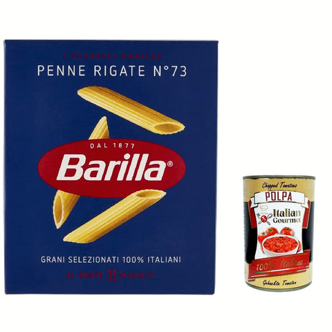 Barilla Pasta Penne rigate Nr. 73 100% italienisch Nudeln pack 500 g 20x italienisch Original + kostenlos polpa 400 g