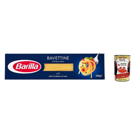 Barilla Nudeln & Pasta Barilla Pasta Bavettine Nr. 11 italienisch Nudeln 500 g pack 20x Original italienisch inkl. Italian Gourmet Polpa 400g 8076800195118
