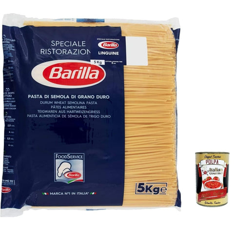 Barilla Nudeln & Pasta Barilla Pasta Linguine Ristorante Nr. 98 italienisch Nudeln 5kg pack 5x Original italienisch inkl. Italian Gourmet Polpa 8076800035131