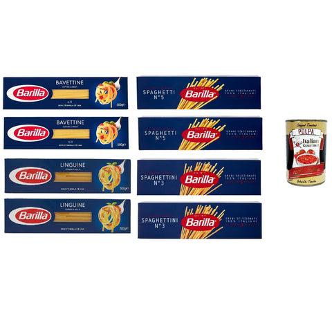 Barilla Testpaket Pasta Lange, Spahetti, Spaghettini, Linguine, Bavettine nudeln 8x500g Original italienisch