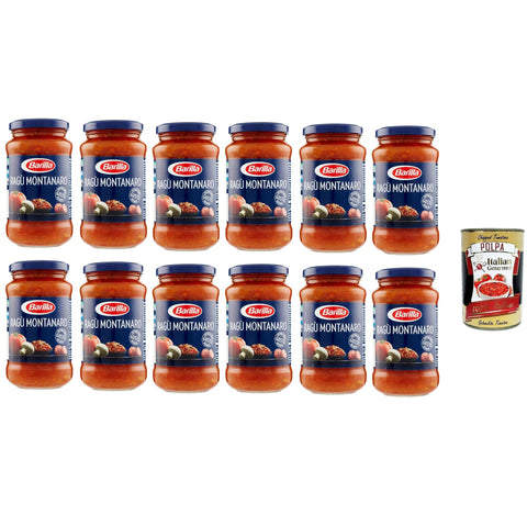 Barilla Ragù Montanaro pastasauce tomatensauce mit Wurst und Pilze aus italien 12x300g Original italienisch