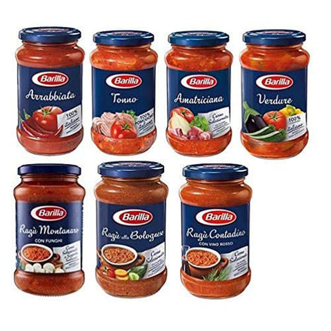 Barilla Pastasaucen Barilla Pastasauce tomatensauce 7 x 400g aus italien TESTPAKET Original italienisch 8076809525220