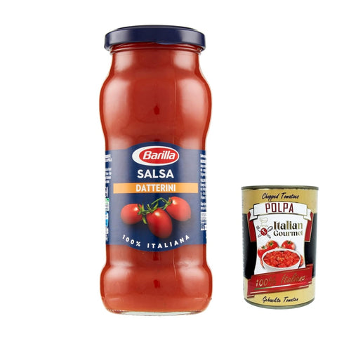 Barilla Saucen Barilla Salsa Datterino 100% italienisch Datterino Sauce 300g 12x Original italienisch inkl. Italian Gourmet Polpa 400g 8076809570886