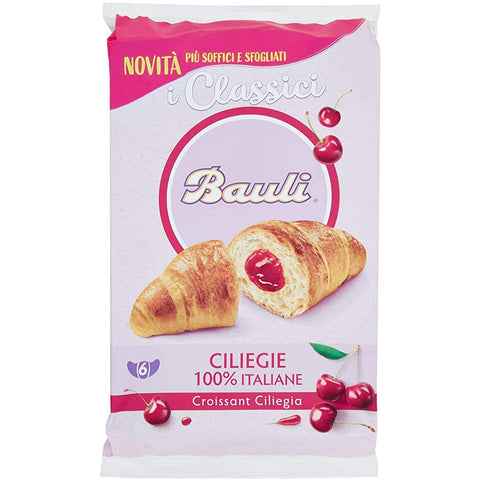 Bauli Cornetti Ciliegia Croissant brioche kuchen mit kirsche (6 x 50g) 300g 12x Original italienisch