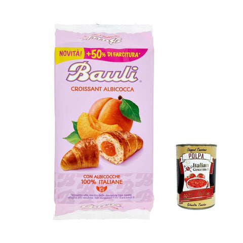 Bauli Abgepackte Gebäckstücke Bauli Cornetti Albicocca Croissant Aprikose brioche kuchen 100% Italienische Aprikosen (6 x 50 g) 300 g italienisch Original 8001720446200