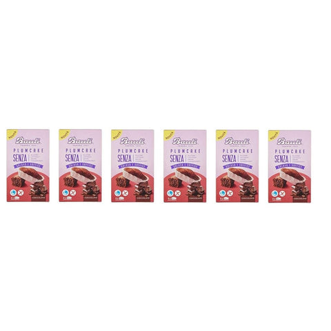 Bauli Kekse Bauli Plum Cake Cioccolato Senza Glutine Pflaumen kuchen mit Schokolade glutenfrei (4x33g) 132g 6x Original italienisch 8001720648598