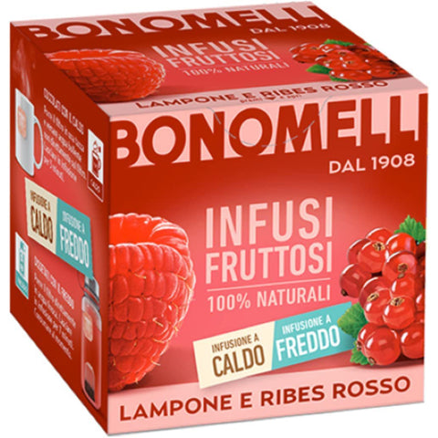 Bonomelli Infusi Fruttosi Lampone e Ribes Rosso Infusion mit Himbeere und rote Johannisbeeren Packung mit 12 Filtern 3x italienisch Original