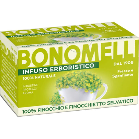 Bonomelli Kräutertee Bonomelli Infusi Erboristici Finocchio e Finocchietto Selvatico Infusion mit Kräuterfenchel und wilder Fenchel Packung mit 16 3x italienisch Original 8001840380712