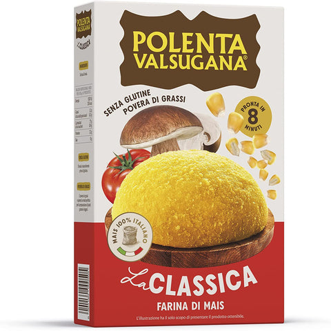 Bonomelli Valsugana, Gelbe Schnell - Polenta, 375 - g - Packung, mit 100% gedämpftem Maismehl, klassischer Geschmack, in wenigen Minuten fertig, glutenfrei 3x Original italienisch